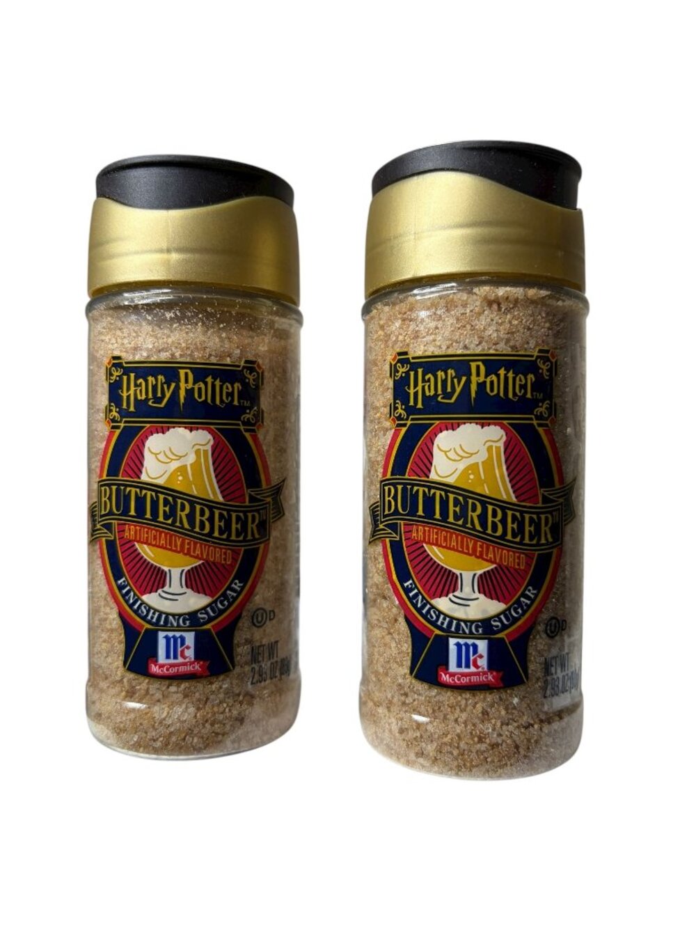 McCormick Harry Potter Butterbeer Finishing Sugar 2.93 oz each 25th Anniversary